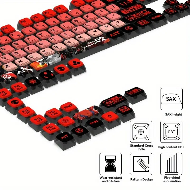 EVA Mingrixiang Transparent Pudding Keycaps - Durable PC Material, ASA Profile, Sublimation-Ready for Gaming Setup