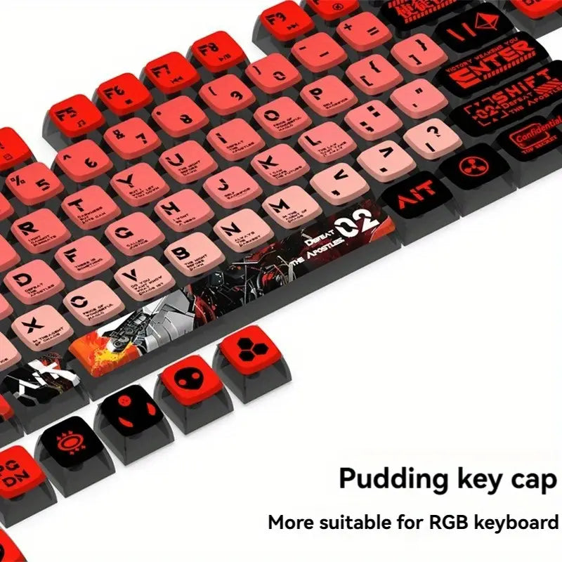 EVA Mingrixiang Transparent Pudding Keycaps - Durable PC Material, ASA Profile, Sublimation-Ready for Gaming Setup