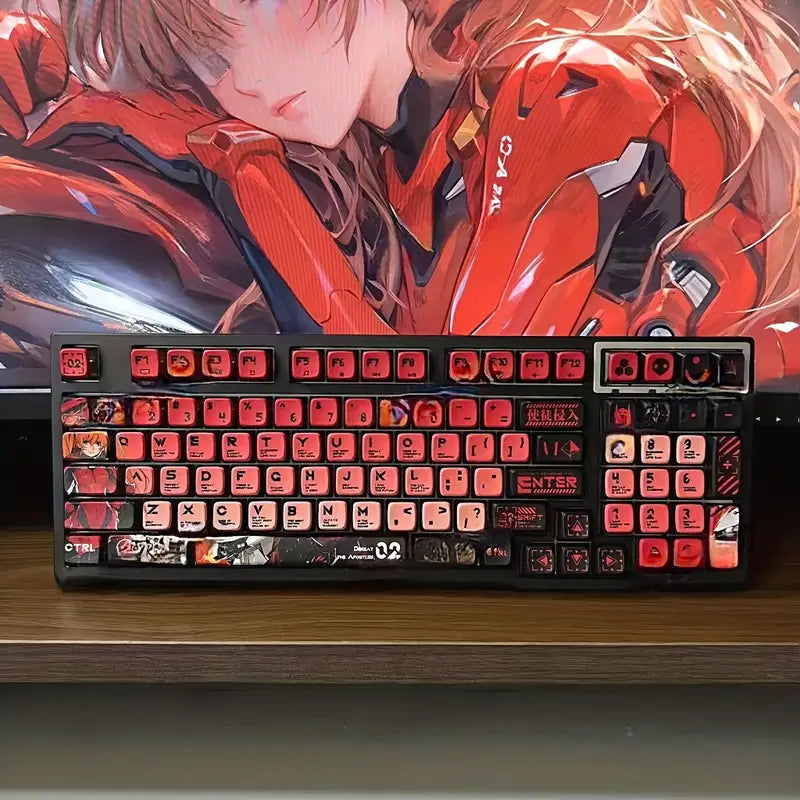 EVA Mingrixiang Transparent Pudding Keycaps - Durable PC Material, ASA Profile, Sublimation-Ready for Gaming Setup