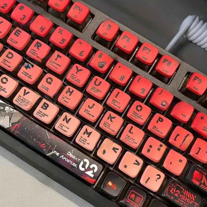 EVA Mingrixiang Transparent Pudding Keycaps - Durable PC Material, ASA Profile, Sublimation-Ready for Gaming Setup