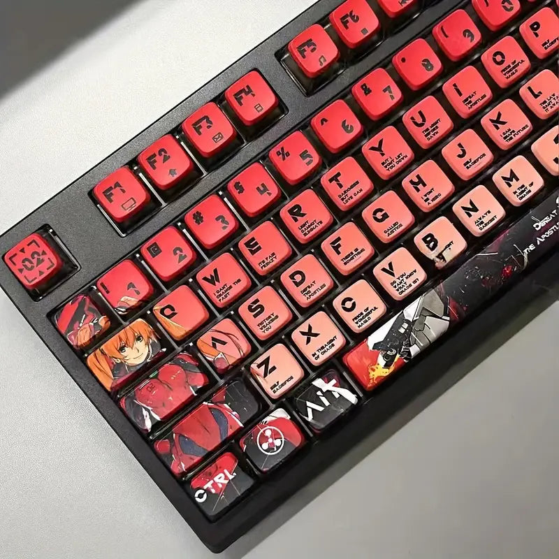 EVA Mingrixiang Transparent Pudding Keycaps - Durable PC Material, ASA Profile, Sublimation-Ready for Gaming Setup