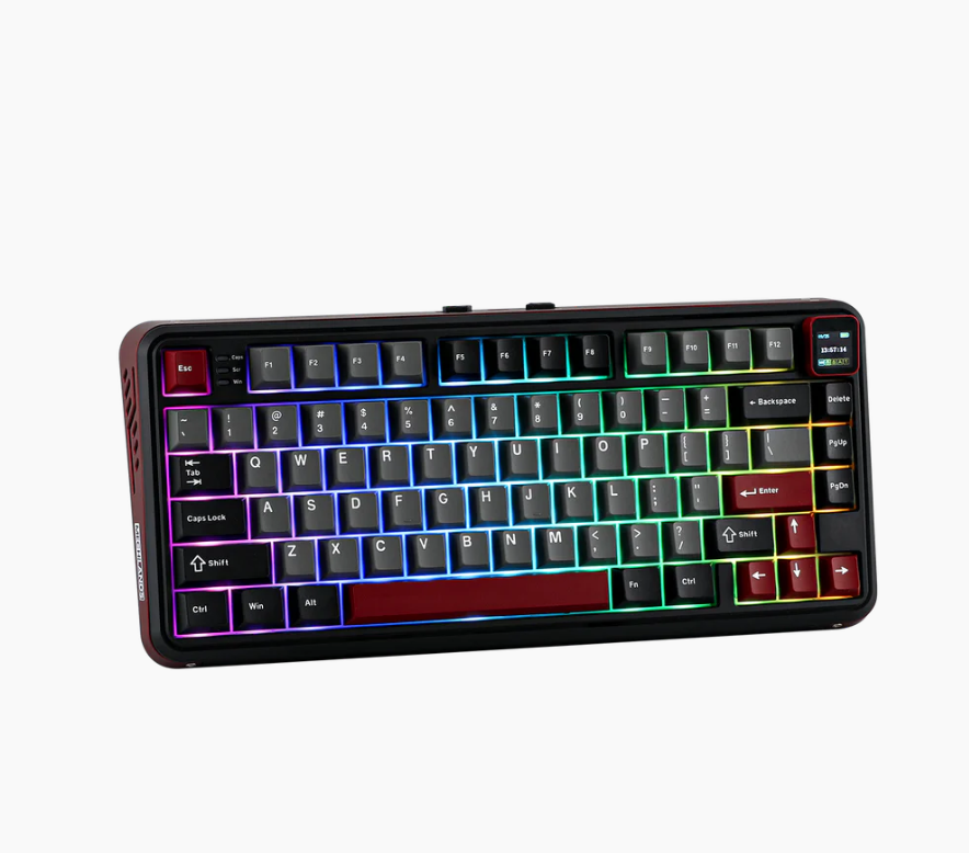 MechLands Vibe75 75% Gasket Mounted Hot Swappable Three-Mode Connectivity Mechanical keyboard (BLACK)