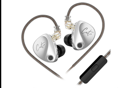 KZ Castor 2 In Ear HiFi Earphone (with mic) Dynamic High-end Tunable balanced armature Earphones Monitor Headphone Cancelling Earbuds (WHITE)