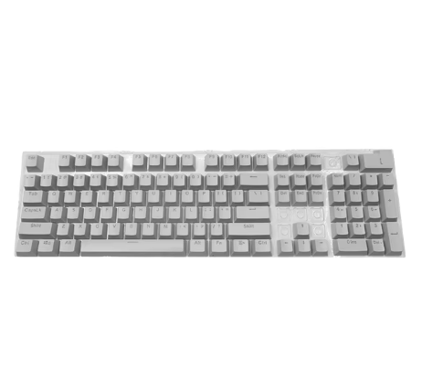 104pcs ABS Universal Mechanical Keyboard Keycaps Desktop Computer Ergonomic Blank Keycap For Cherry MX Mechanical Keyboard White (GREY)