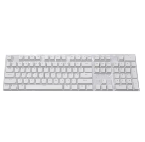 104pcs ABS Universal Mechanical Keyboard Keycaps Desktop Computer Ergonomic Blank Keycap For Cherry MX Mechanical Keyboard (WHITE)