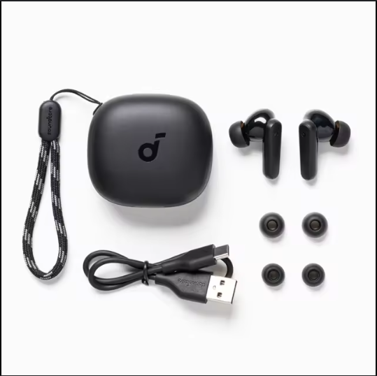 Soundcore Anker P20i Bluetooth Earphones, 10mm Drivers with Big Bass True Wireless Earbuds, Bluetooth 5.3, 30H Playtime, IPX5, 2 Mics for AI Clear Calls, 22 Preset EQs, Customization via App (BLACK)