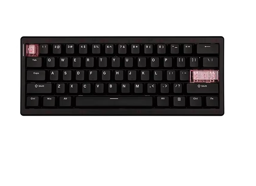 Cidoo Qk61 Mechanical Keyboard Qmk 3-Mode Wireless Bluetooth Hot Swappable Gasket Customization Keyboard Office Gaming Keyboard (BLACK)