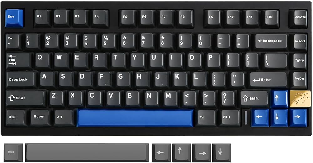 YUNZII AL75 75% Aluminum Wireless BT/2.4G/Wired Mechanical Gaming Keyboard, Hot Swappable Pre-lubed Switches, Gasket PCB