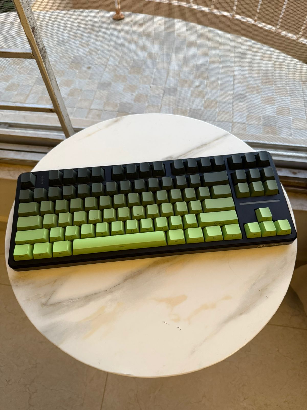 Gaming Keyboard X87 Attack Shark Side Engraved Translucent Character Wireless Mechanical Keyboard,RGB,Hot-Swap,Bluetooth Tri-mod (MATCHA GREEN COLOR)