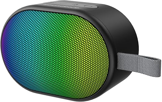 soundcore Pyro Mini Portable Bluetooth Wireless Speaker with Full-Body Light Show, 6W, 10H Playtime, TWS Pairing, RGB Lights, AUX-In, Card Slot, USB-C, Bluetooth 5.3, Portable for Backyard, Outdoors