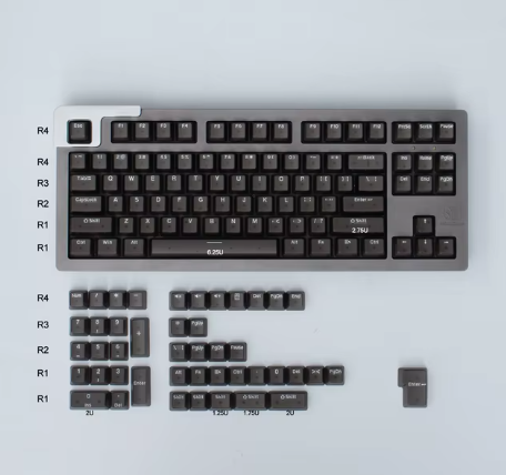 132 Keys OEM Profile Transparent Clear Keycaps For Mx Switch Mechanical Keyboard ABS Keycap RGB backlit Game Keyboard Key caps (BLACK)