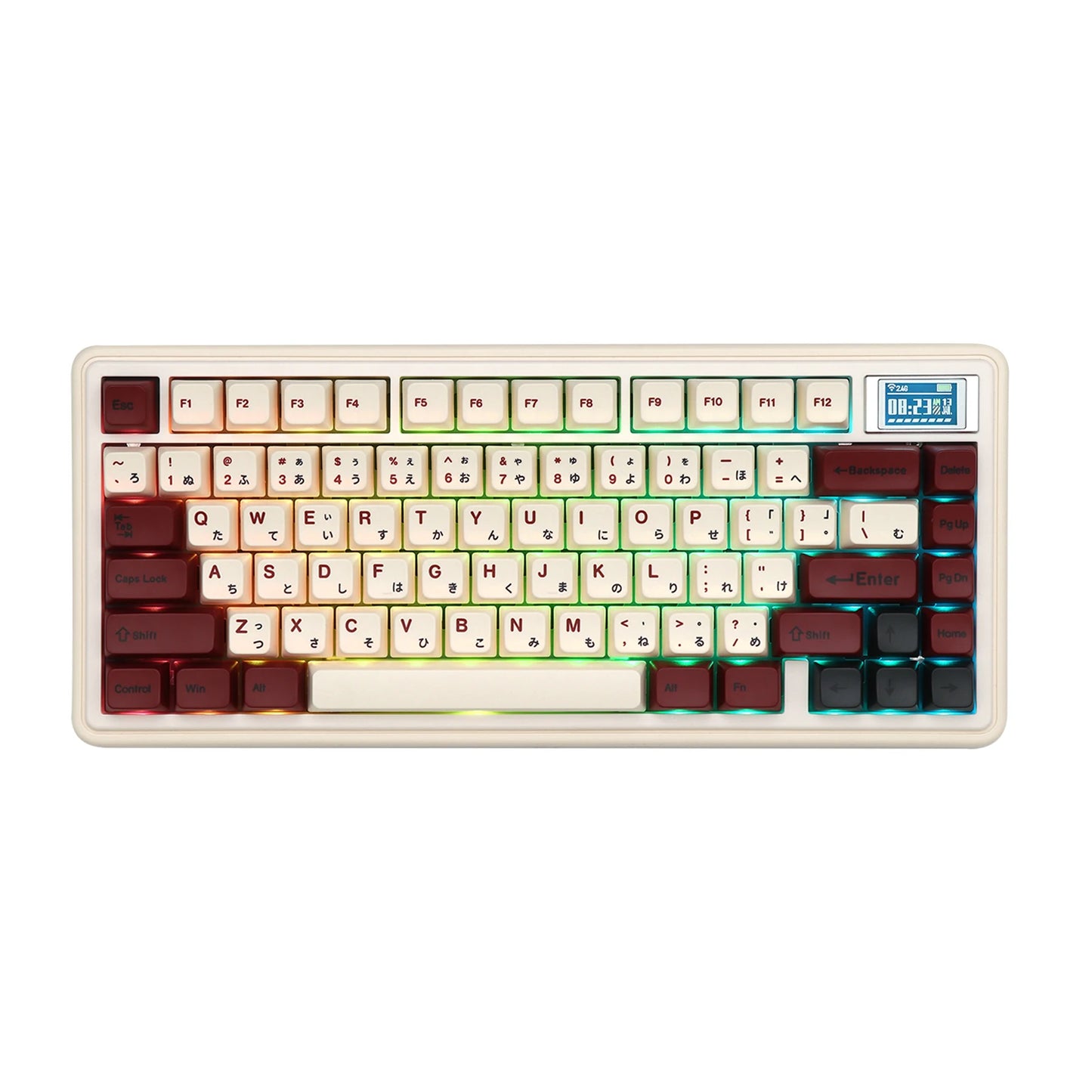 Cidoo ABM081 Mechanical Keyboard Kit with Screen Tri-Mode Hot Swap RGB Gasket Long Endurance Customized Office Gaming Keyboards