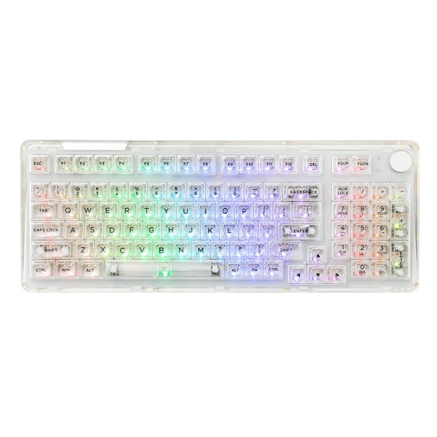 KiiBOOM Phantom 98 98-key Hot-swappable USB-C Wired/Bluetooth5.0/2.4GHz Wireless Acrylic Gasket Mechanical Keyboard