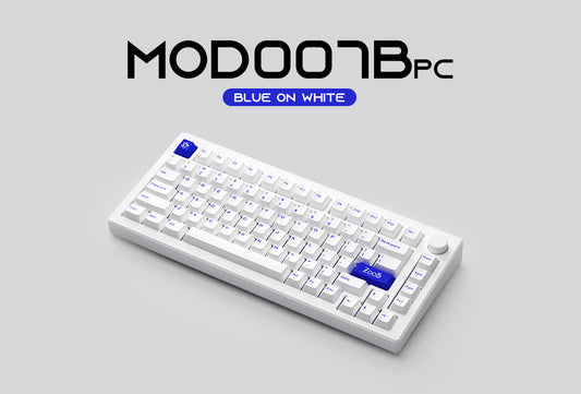 Akko MOD007B PC 75% 82-key Tri-mode Mechanical Keyboard Hot-swap Gasket-mounted Keyboard With Knob RGB Blue White