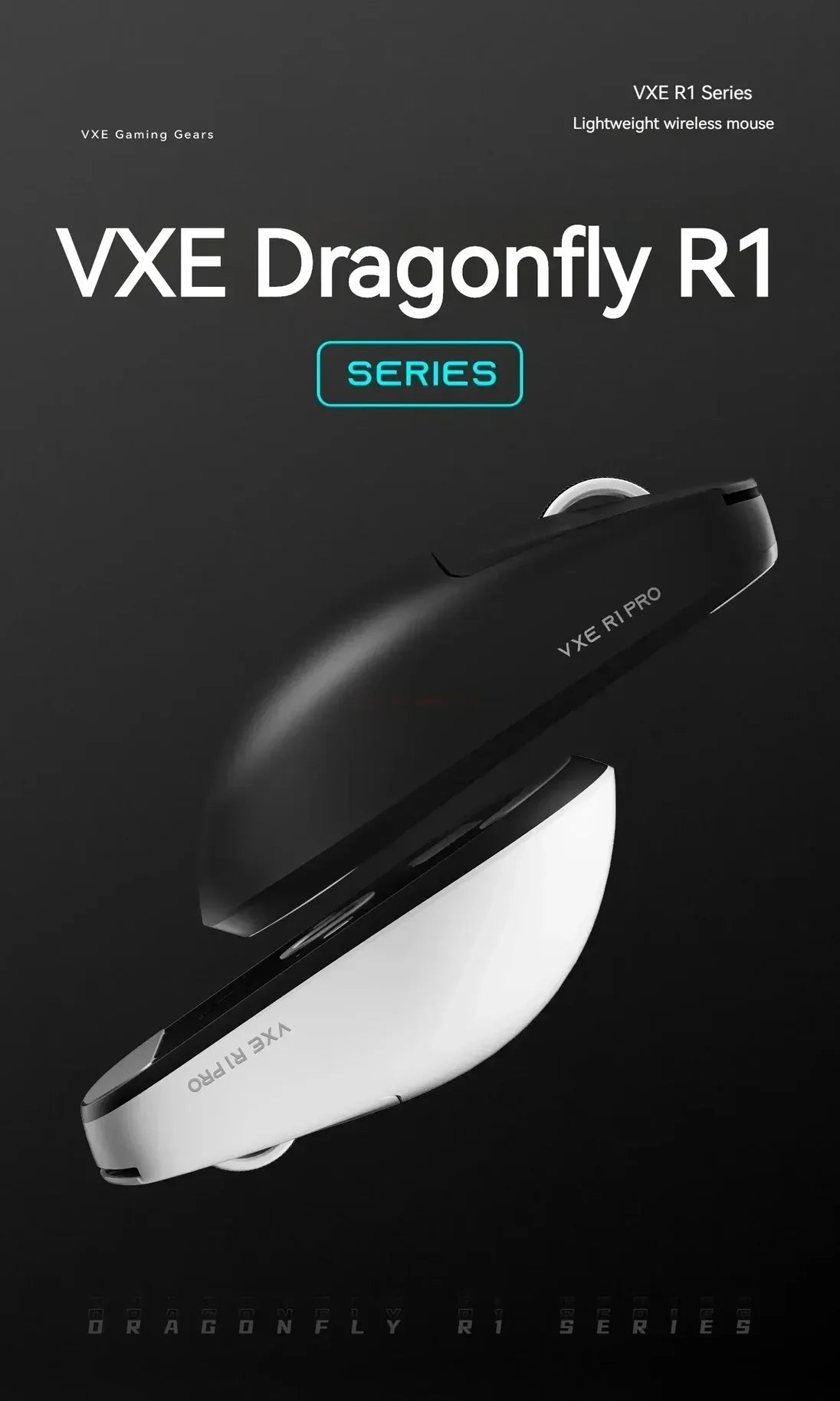 VGN VXE Dragonfly R1 Pro Wireless Mouse PAW3395 Sensor 4K Low Delay Customize Gaming Mouse X Smart Speed Office Pc Gamer