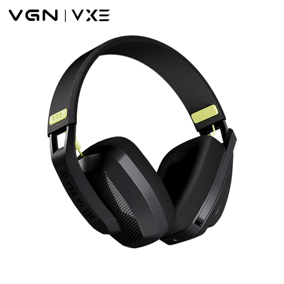 VGN VXE Siren V1 Wireless Headset Two Mode Bluetooth 5.3 2.4G FPS Gaming Headset Earphone Low Latency 200g Light Weight (BLACK)