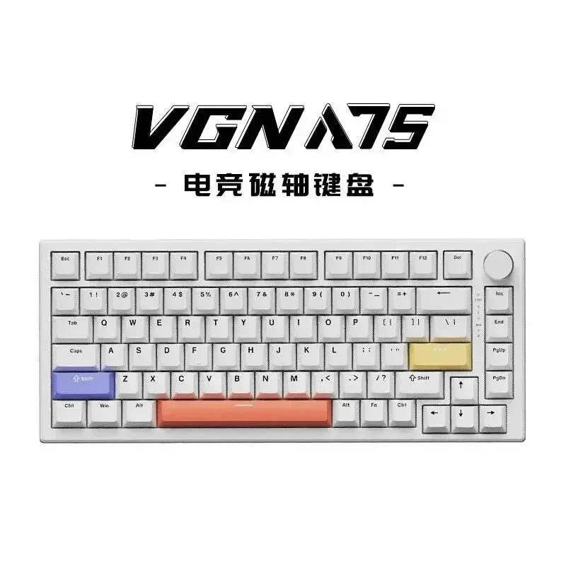 Vgn A75 Wired Magnetic Axis Keyboard E-Sports Keyboard Custom Rt Hot Swap Macro Side Printed Keyboard For Pc Gaming Keyboard