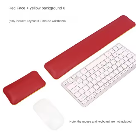 K&Ms Dual Side Leather Keyboard Wrist Rest Pad Ergonomics Wrist Rest Pad Memory Durable Comfortable For Office Gaming