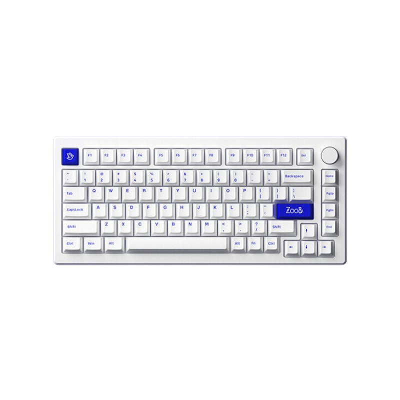 Akko MOD007B PC 75% 82-key Tri-mode Mechanical Keyboard Hot-swap Gasket-mounted Keyboard With Knob RGB Blue White