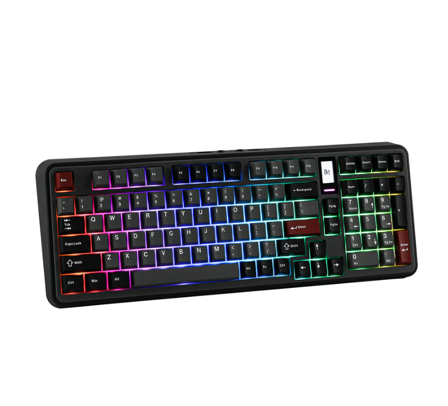 MechLands Vibe99 98% Gasket Mounted Hot Swappable Three-Mode Connectivity Mechanical keyboard (BLACK)