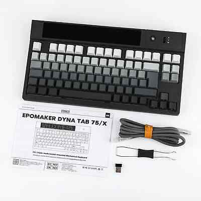 EPOMAKER DynaTab 75X 75% Compact Bluetooth&2.4G&Type-C Hot-swap Mechanical Keyboard with Custom Dot-Matrix RGB LED Screen